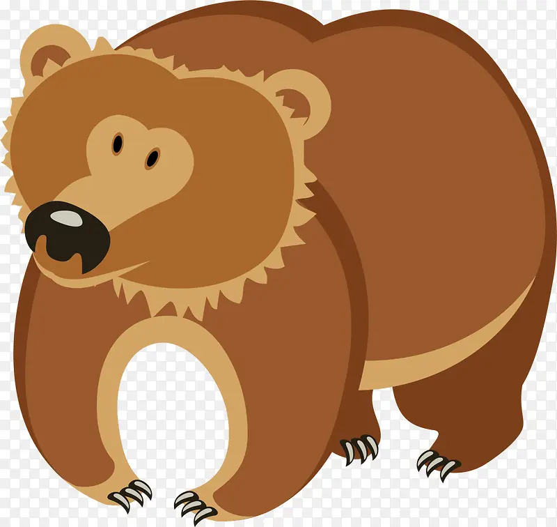 卡通可爱棕熊