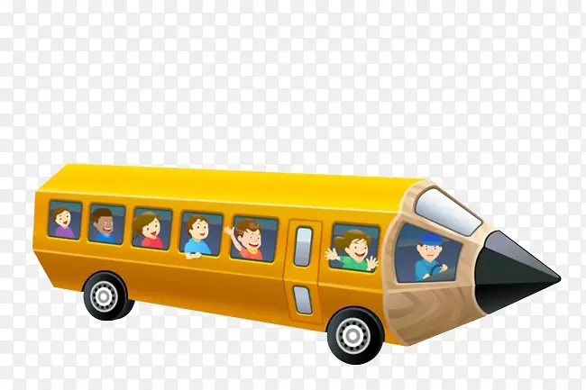 充满童趣的铅笔公交车