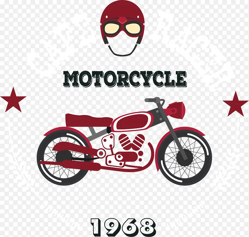 复古摩托车标志