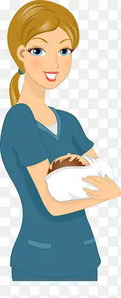 医护人员抱着宝宝