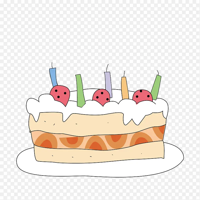 手绘卡通生日蛋糕