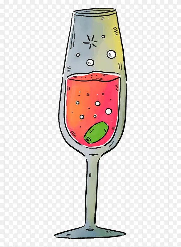 夏日西瓜汁水果汁饮料手绘夏季饮