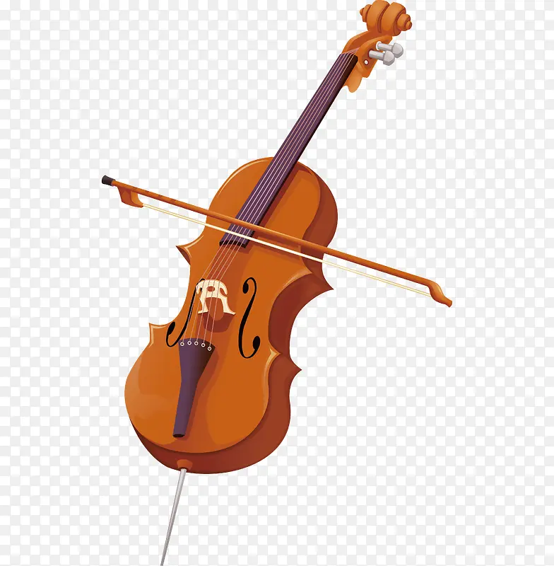 卡通简约乐器装饰海报设计小提琴