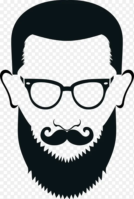 男人矢量头像图
