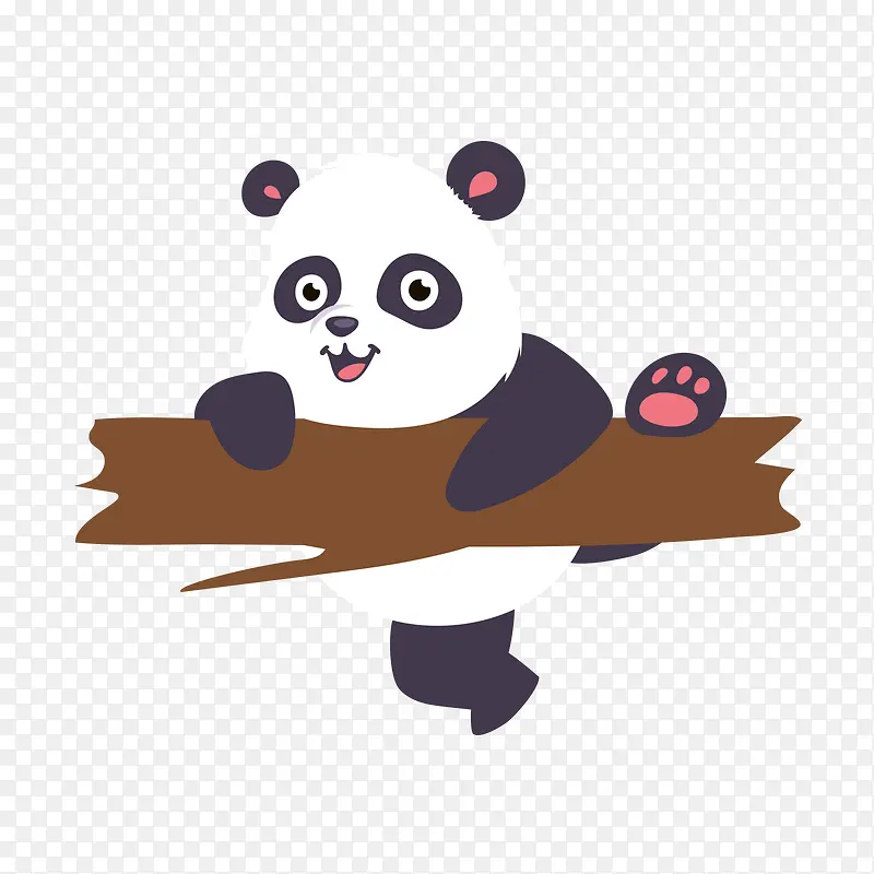 爬树的熊猫