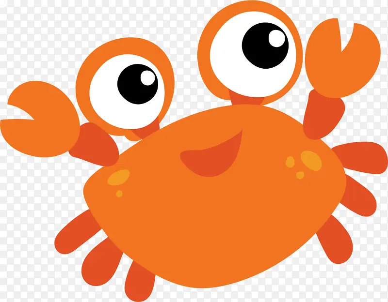 海洋生物开心的螃蟹