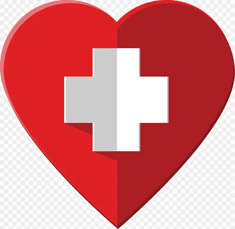 红心十字免抠图标