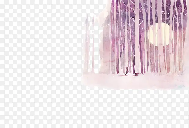 紫色梦幻树林
