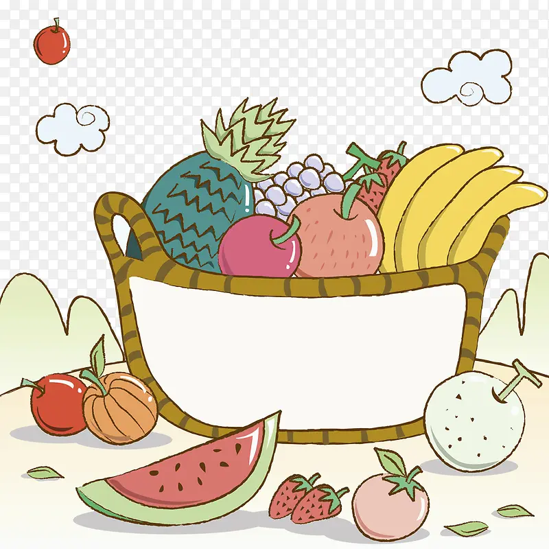 水果篮里的水果