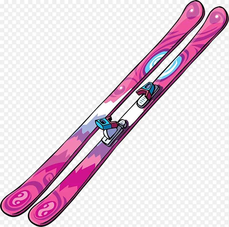 粉色滑雪板