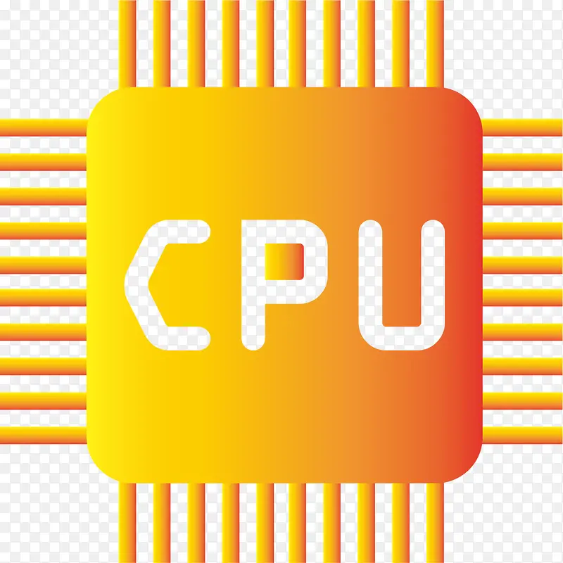 金黄色CPU芯片