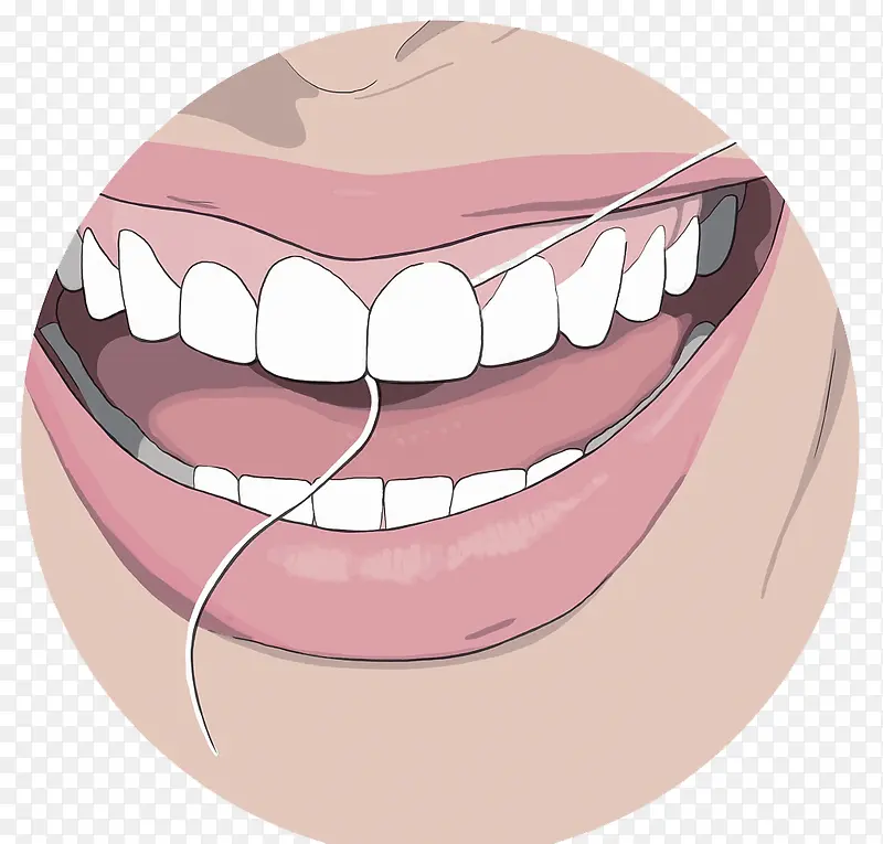 卡通 洗牙 插图
