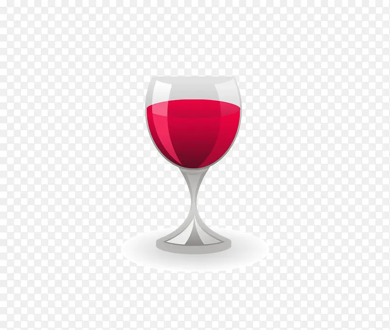 透明玻璃红酒杯矢量图免费下载