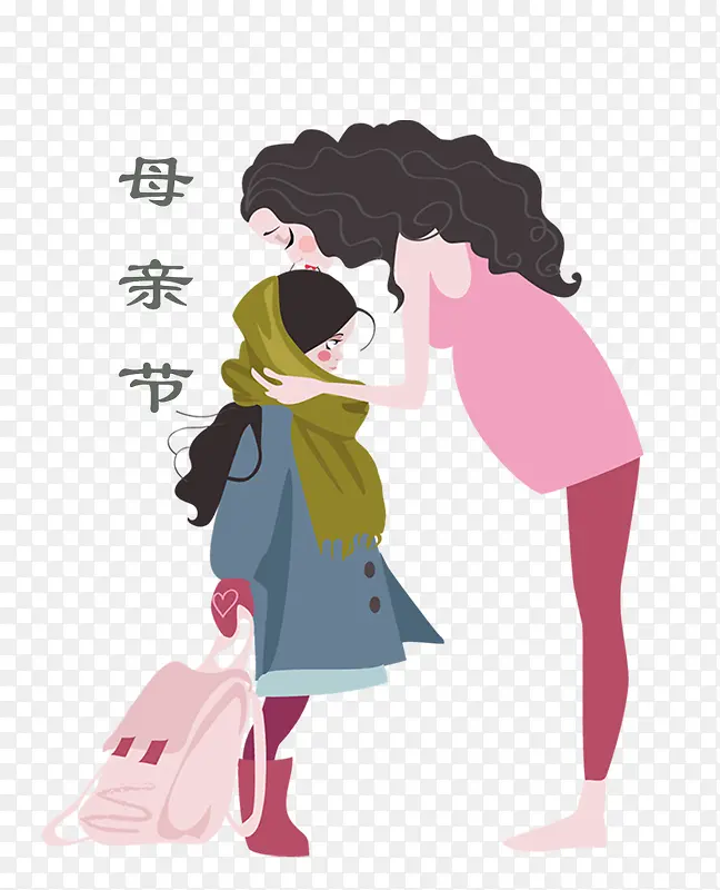 感恩母亲节创意温馨主题卡通
