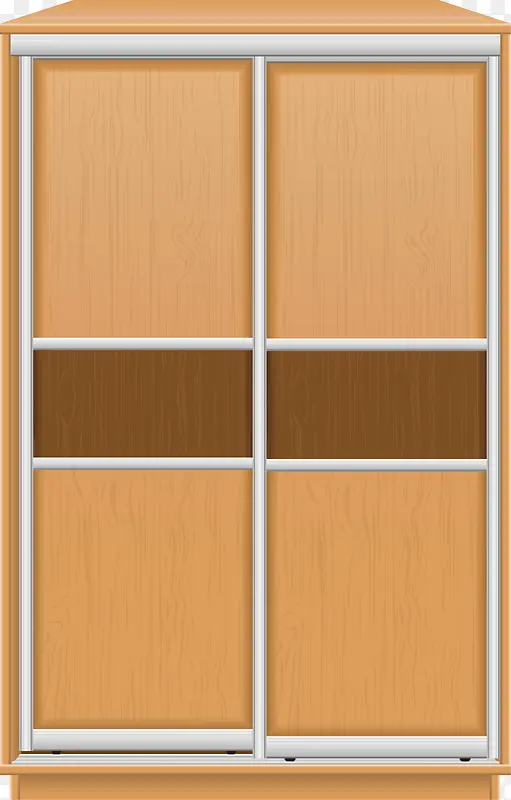 褐色卡通木质衣柜
