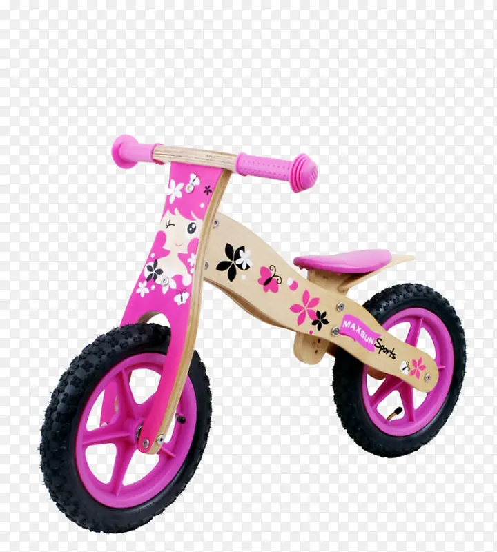 粉色儿童自行车