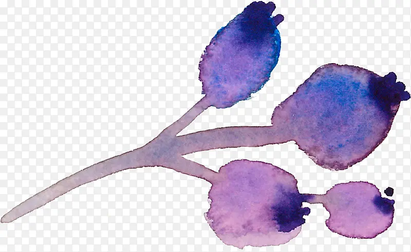 紫色浪漫水粉浆果