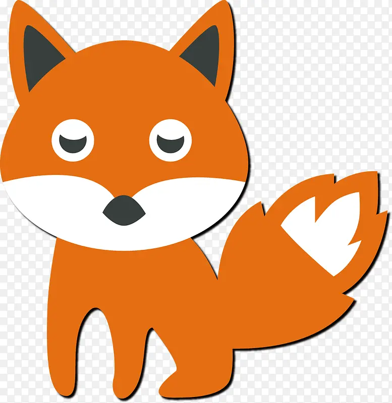 矢量创意设计森林里的小狐狸图