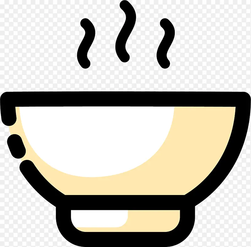 矢量图一碗美味的热汤