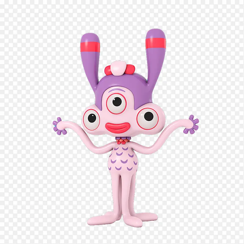 三只眼的立体小怪兽