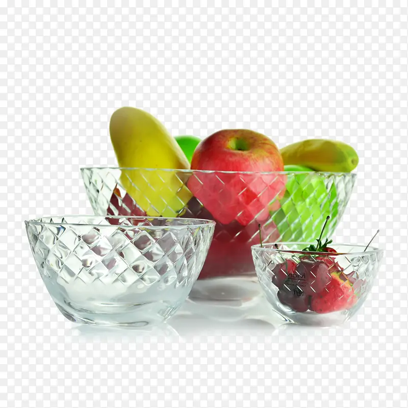 玻璃盆装水果