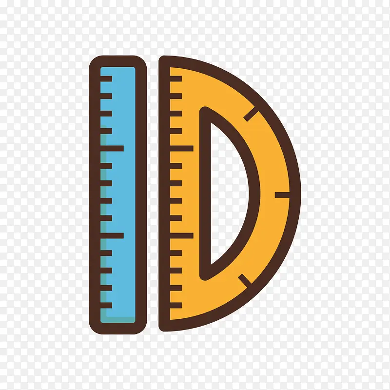 卡通尺子装饰素材图案