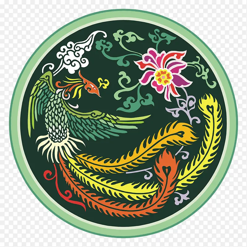 卡通凤凰图案
