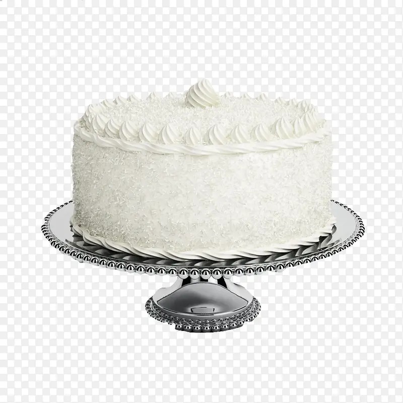 一层灰色蛋糕架白色蛋糕