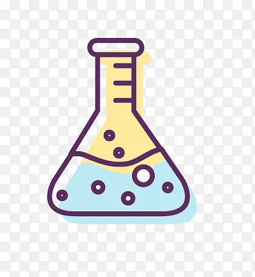 化学实验瓶手绘图