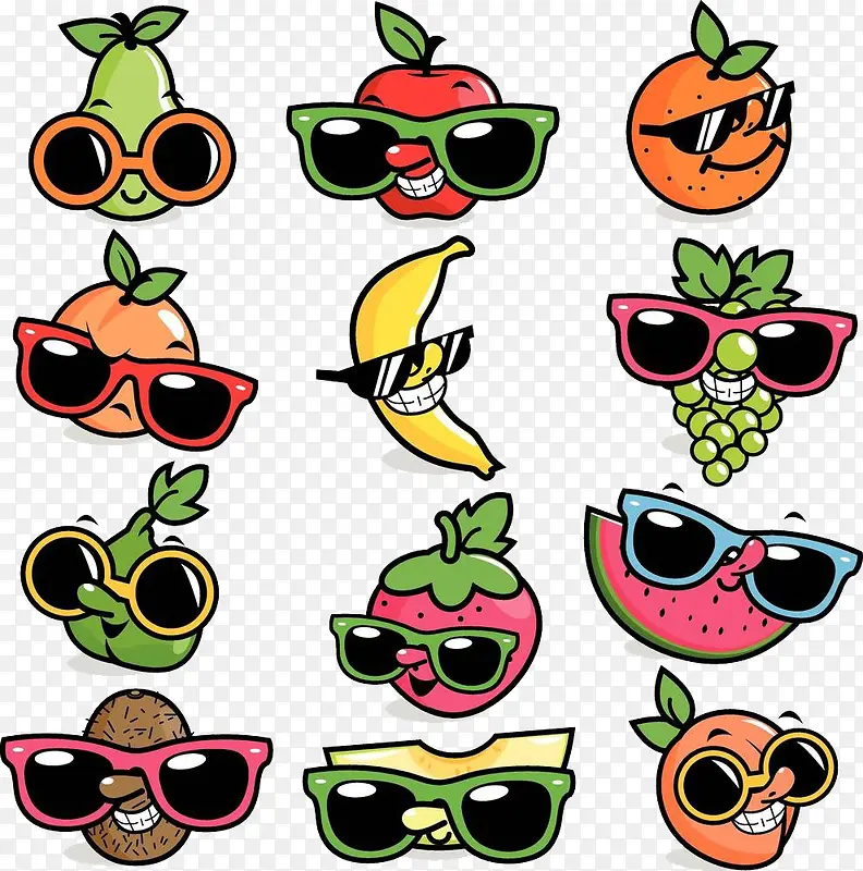 戴眼镜的水果