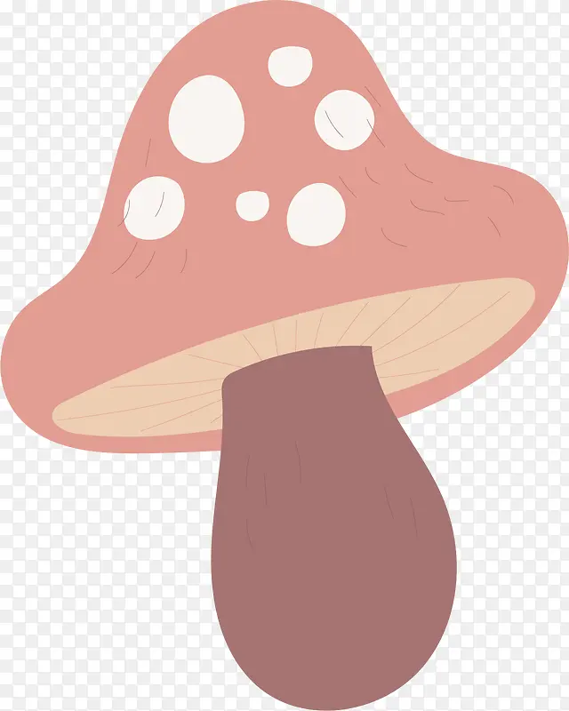 矢量图水彩创意粉色蘑菇