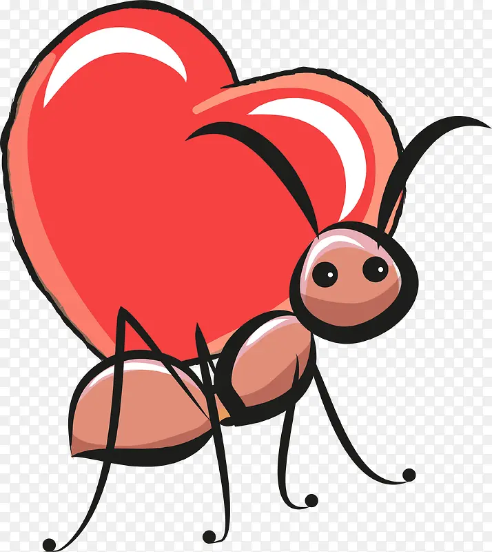 卡通蚂蚁爱心