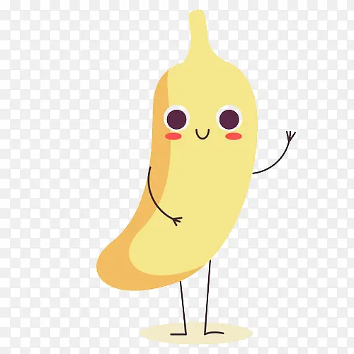 打招呼的香蕉免抠图
