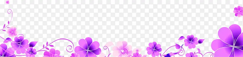 紫色艺术小花素材