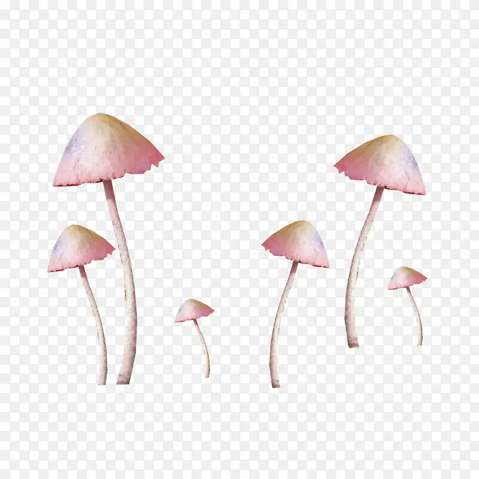 粉色清新小蘑菇装饰图案