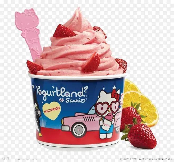 粉色冰淇淋PNG