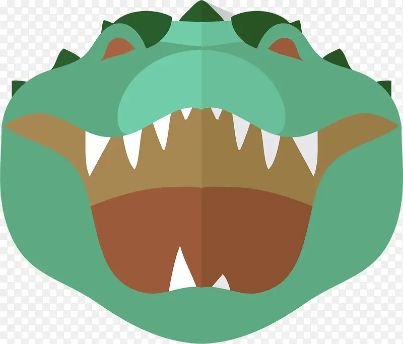 绿色卡通鳄鱼