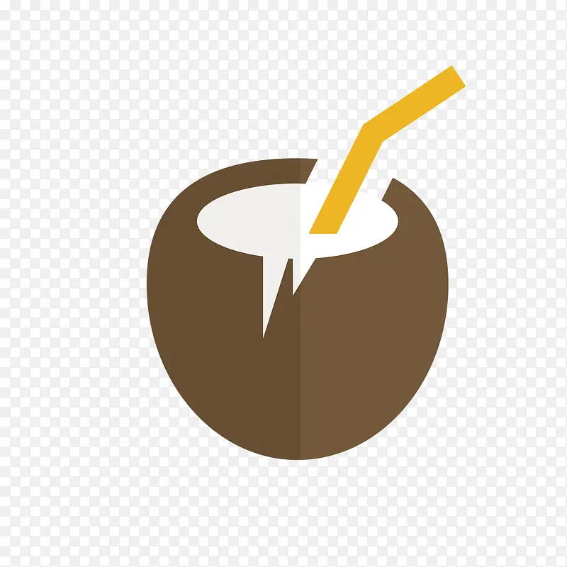 椰子椰汁矢量图设计