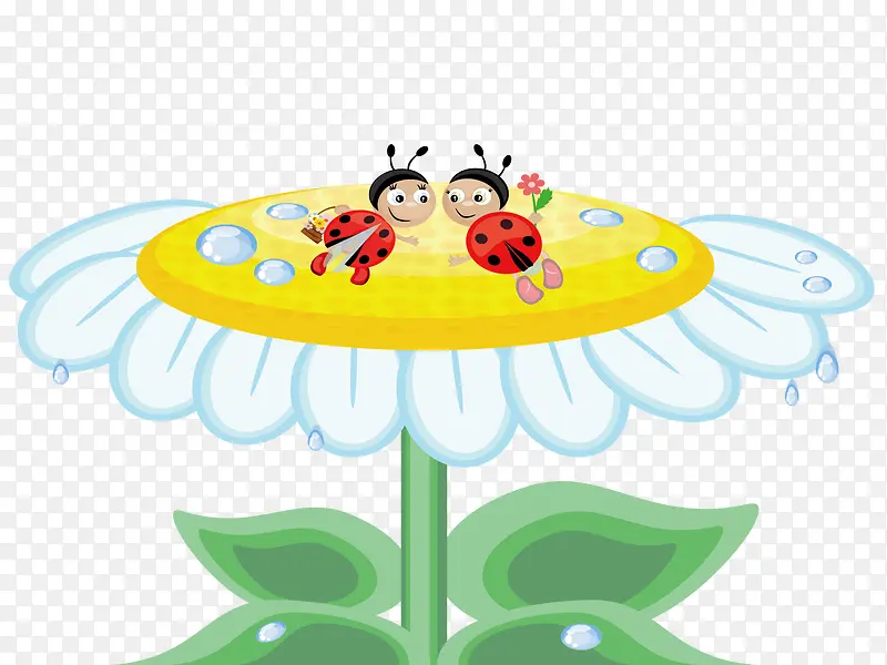 小蜜蜂采花蜜卡通