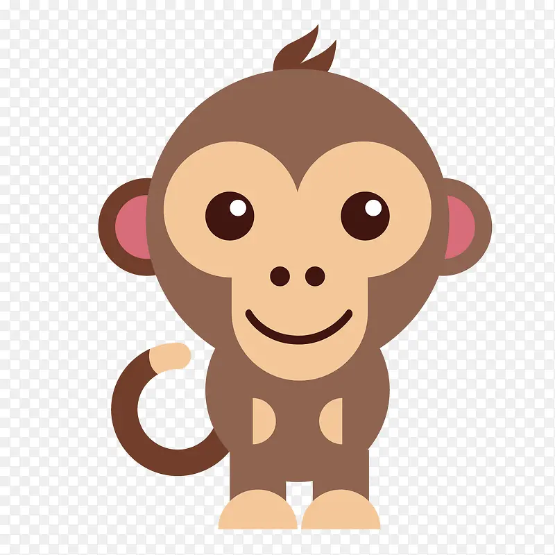 扁平化猴子PNG下载