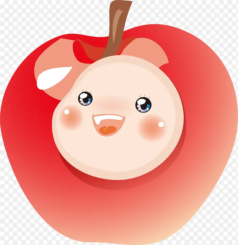 卡通创意水果可爱娃娃脸苹果