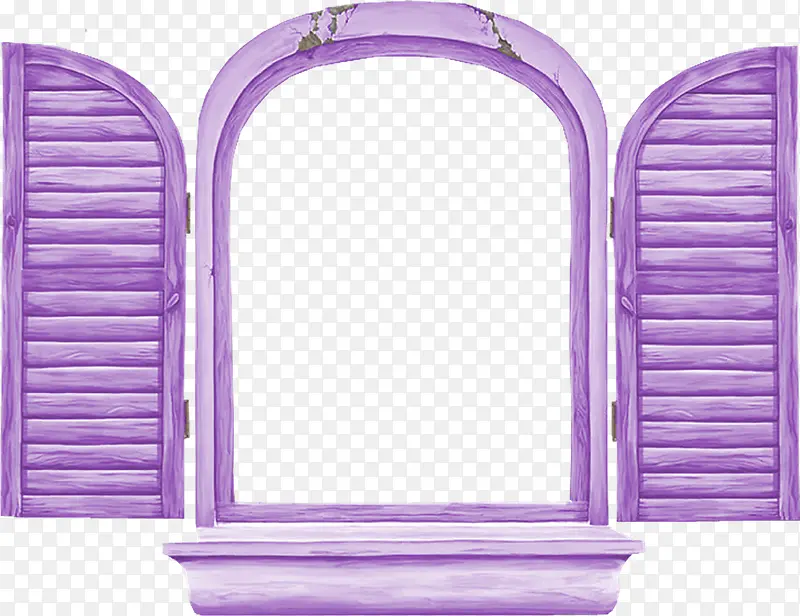 紫色窗户