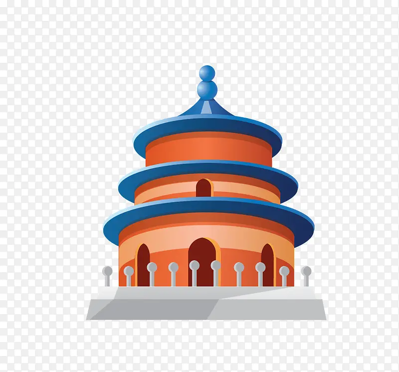 卡通手绘塔