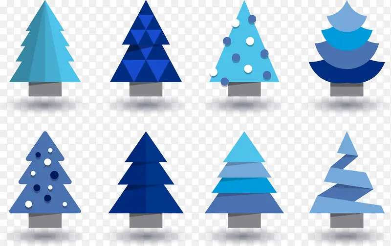 创意蓝色圣诞树