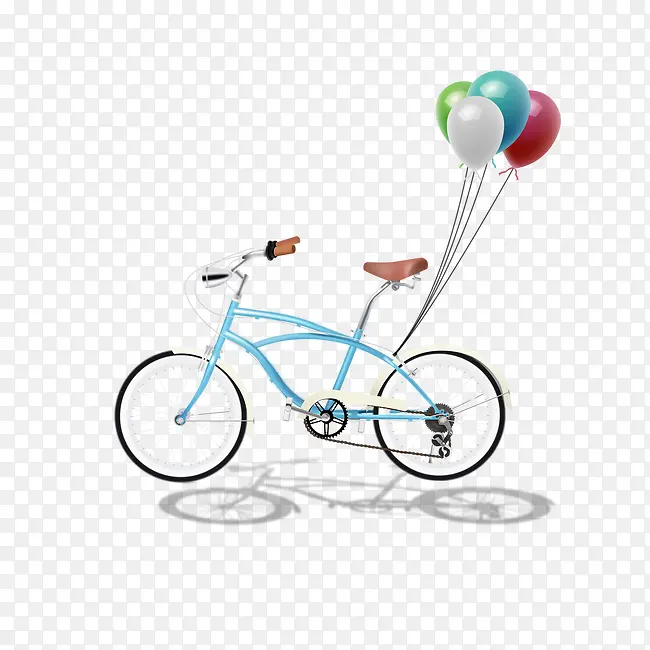 情人节自行车气球
