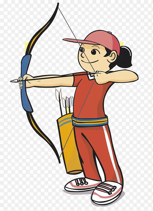 手绘射击的女孩