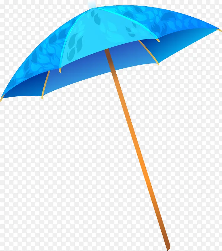 小清新蓝色雨伞
