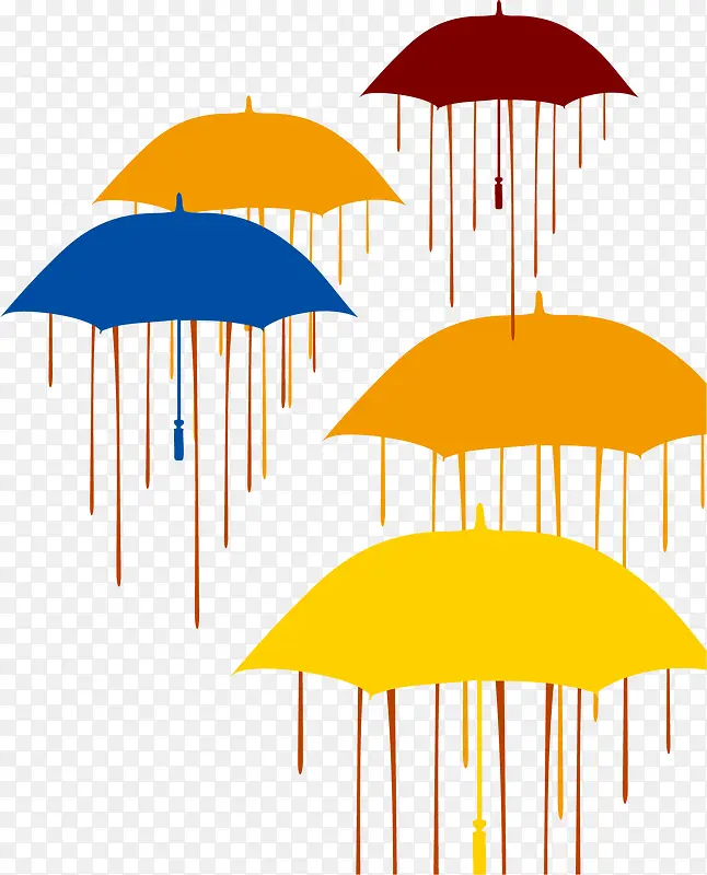 矢量创意雨伞