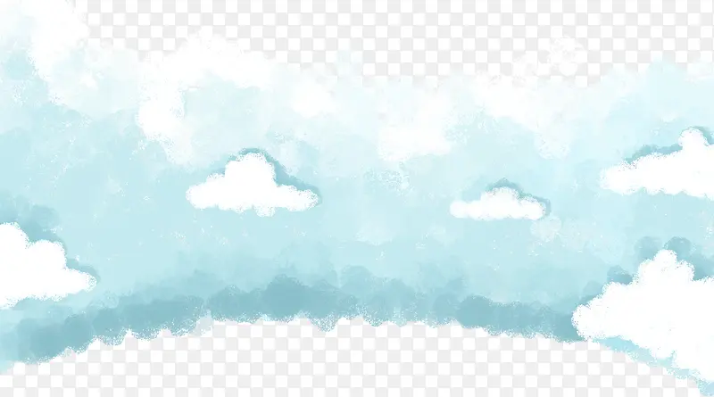 淡蓝色创意水彩云