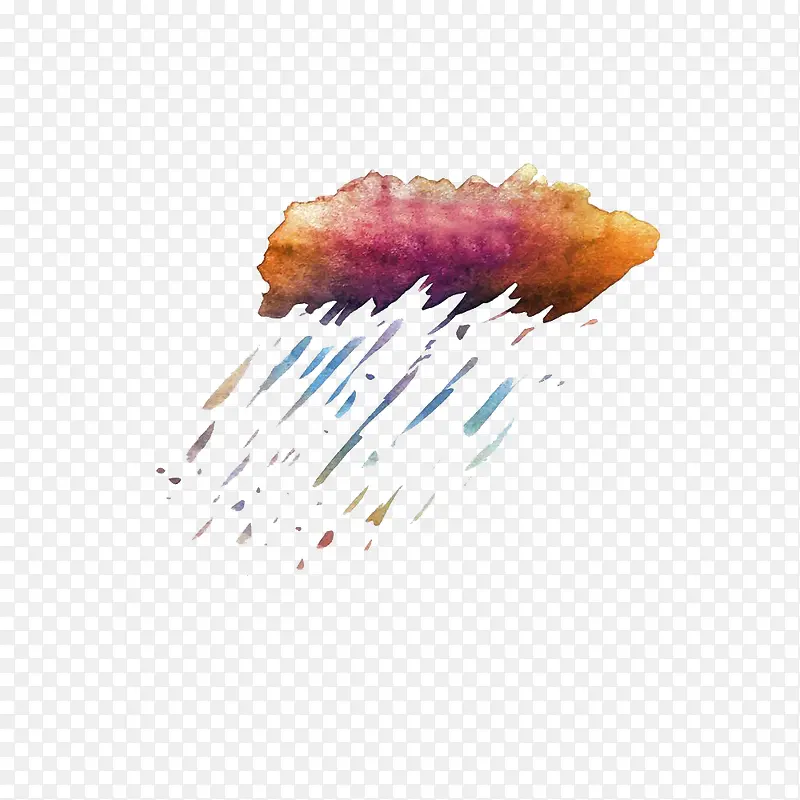 雨水形状墨迹纹理